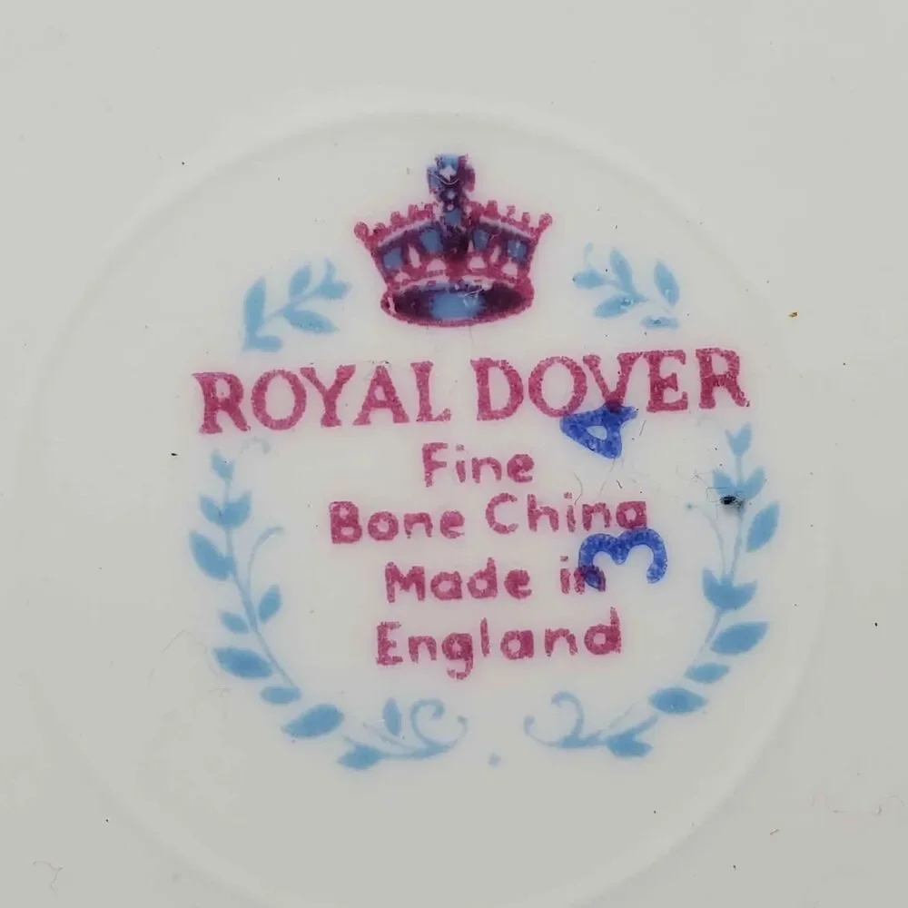 Royal Dover Teacup and Saucer Pink Roses Vintage